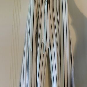 Soft Wide Leg Stripe Pant